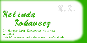 melinda kokavecz business card